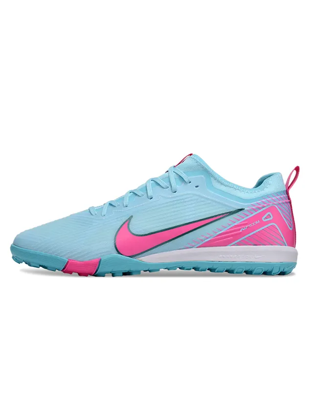 Nike Phantom GT नीला गुलाबी लो-कट सिंथेटिक अपर मोल्ड आउटसोल टर्फ फुटबॉल जूते 4