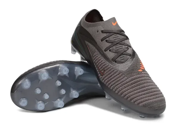 Nike Phantom GT গ্রে রেড নিট আপার লো-কাট সিলহুট ফার্ম-গ্রাউন্ড ফুটবল জুতো 4