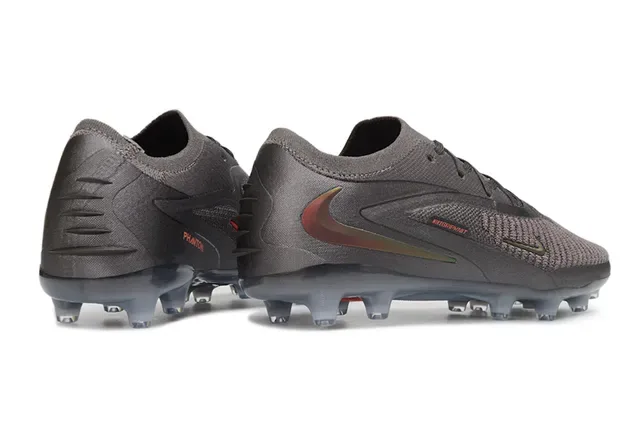 Nike Phantom GT গ্রে রেড নিট আপার লো-কাট সিলহুট ফার্ম-গ্রাউন্ড ফুটবল জুতো 5