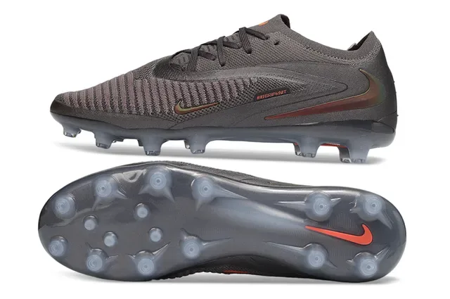 Nike Phantom GT গ্রে রেড নিট আপার লো-কাট সিলহুট ফার্ম-গ্রাউন্ড ফুটবল জুতো 6