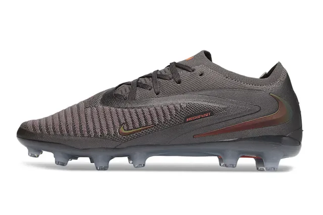 Nike Phantom GT গ্রে রেড নিট আপার লো-কাট সিলহুট ফার্ম-গ্রাউন্ড ফুটবল জুতো 7