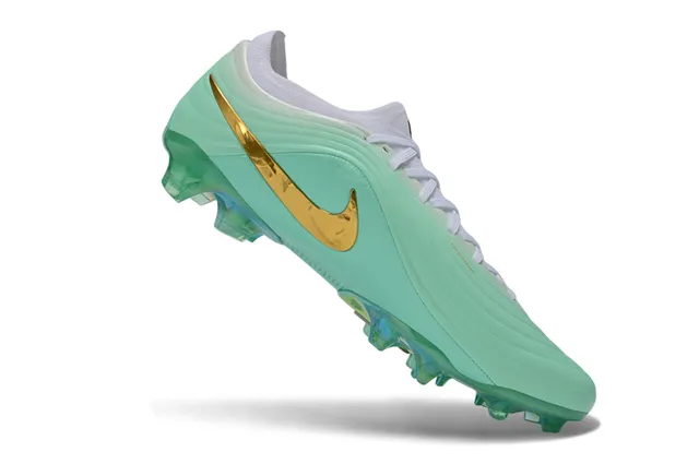 Nike Phantom GT हल्का हरा धातु सोना दृढ़ मैदान फुटबॉल जूते 2