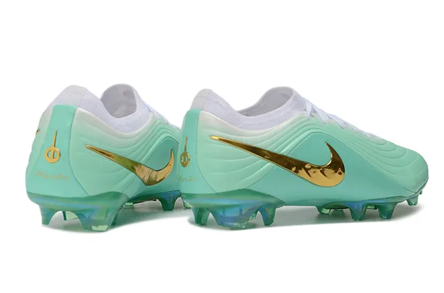 Nike Phantom GT हल्का हरा धातु सोना दृढ़ मैदान फुटबॉल जूते 5