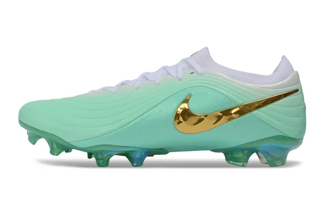 Nike Phantom GT हल्का हरा धातु सोना दृढ़ मैदान फुटबॉल जूते 7