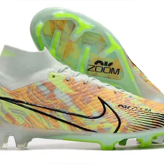 Nike Phantom GT Multicolor Green High-Cut Sock-Fit Collar Translucent Sole Firm-Ground Soccer Shoes