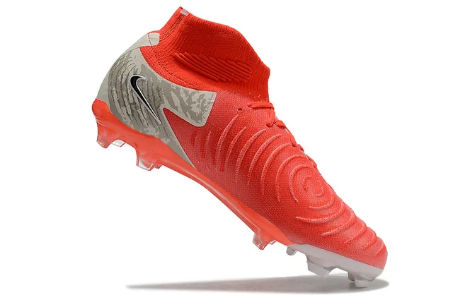 Nike Phantom GT برتقالي رمادي كولار عالي مقطوع للجوارب أرض صلبة أحذية كرة القدم 2