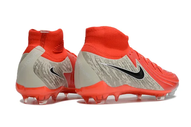 Nike Phantom GT برتقالي رمادي كولار عالي مقطوع للجوارب أرض صلبة أحذية كرة القدم 5