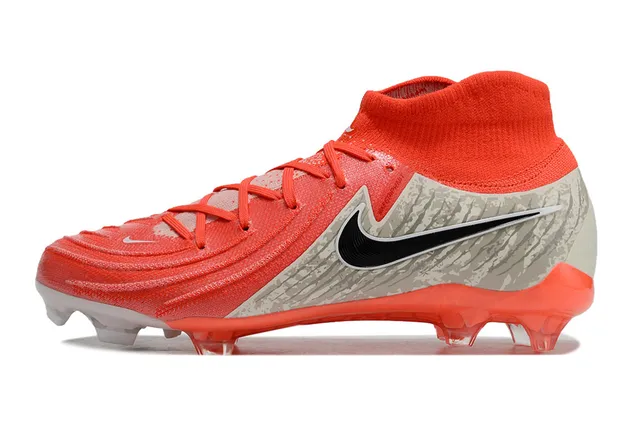 Nike Phantom GT برتقالي رمادي كولار عالي مقطوع للجوارب أرض صلبة أحذية كرة القدم 6