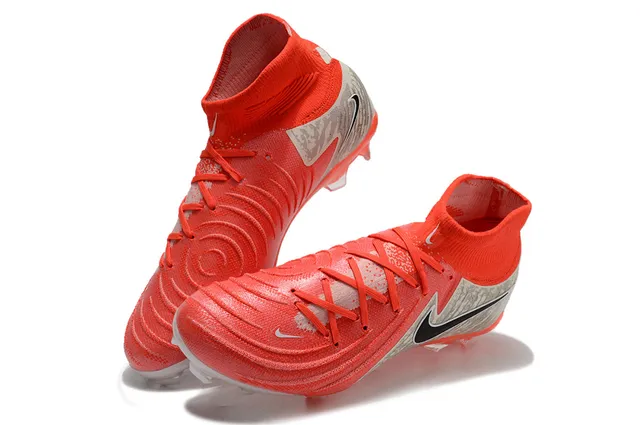 Nike Phantom GT برتقالي رمادي كولار عالي مقطوع للجوارب أرض صلبة أحذية كرة القدم 7