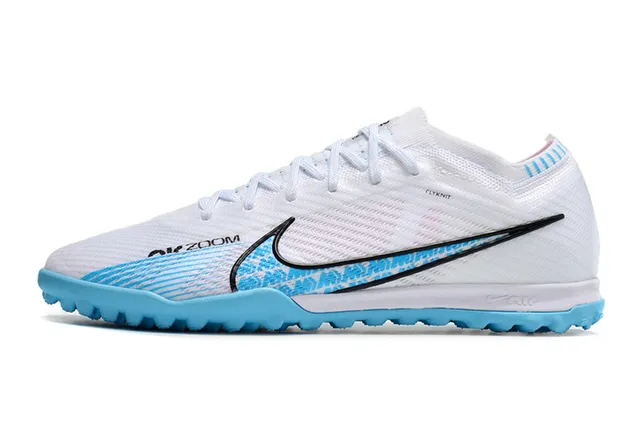 Nike Phantom GT branco e azul Flyknit superior leve Outsole Turf Soccer Shoes 7