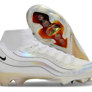 Nike Phantom GT Blances Iridescentes Holographiques Firm-Ground Chaussures de Football