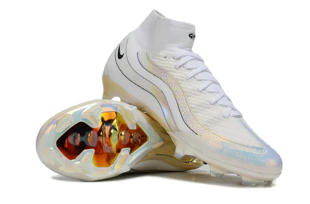 Nike Phantom GT Brancos Iridescentes Holográficos Firm-Ground Sapatos de Futebol 2
