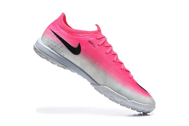 Nike Pink Black Knit Upper Gradient Turf Soccer Shoes 3