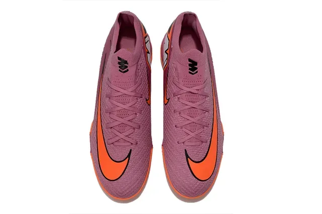 Nike Sapatos de Futebol para Turf com Superior de Malha e Colar Ajustável Sock-Fit Rosa Laranja 2