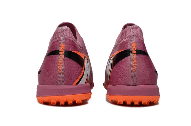 Nike Sapatos de Futebol para Turf com Superior de Malha e Colar Ajustável Sock-Fit Rosa Laranja 4