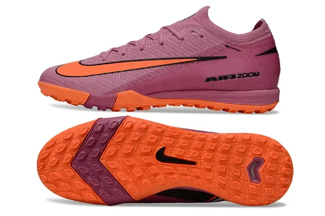 Nike Sapatos de Futebol para Turf com Superior de Malha e Colar Ajustável Sock-Fit Rosa Laranja 5