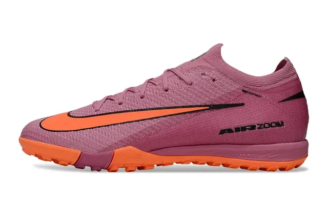 Nike Sapatos de Futebol para Turf com Superior de Malha e Colar Ajustável Sock-Fit Rosa Laranja 8