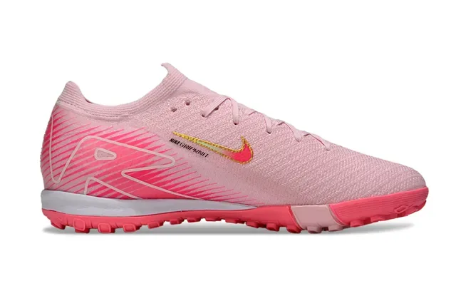 Nike Tênis de Futebol Pink/Red Knit Upper Sola Turf 7