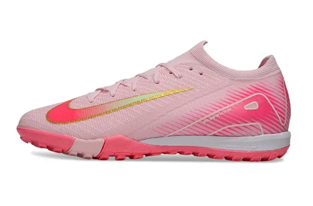 Nike Tênis de Futebol Pink/Red Knit Upper Sola Turf 8