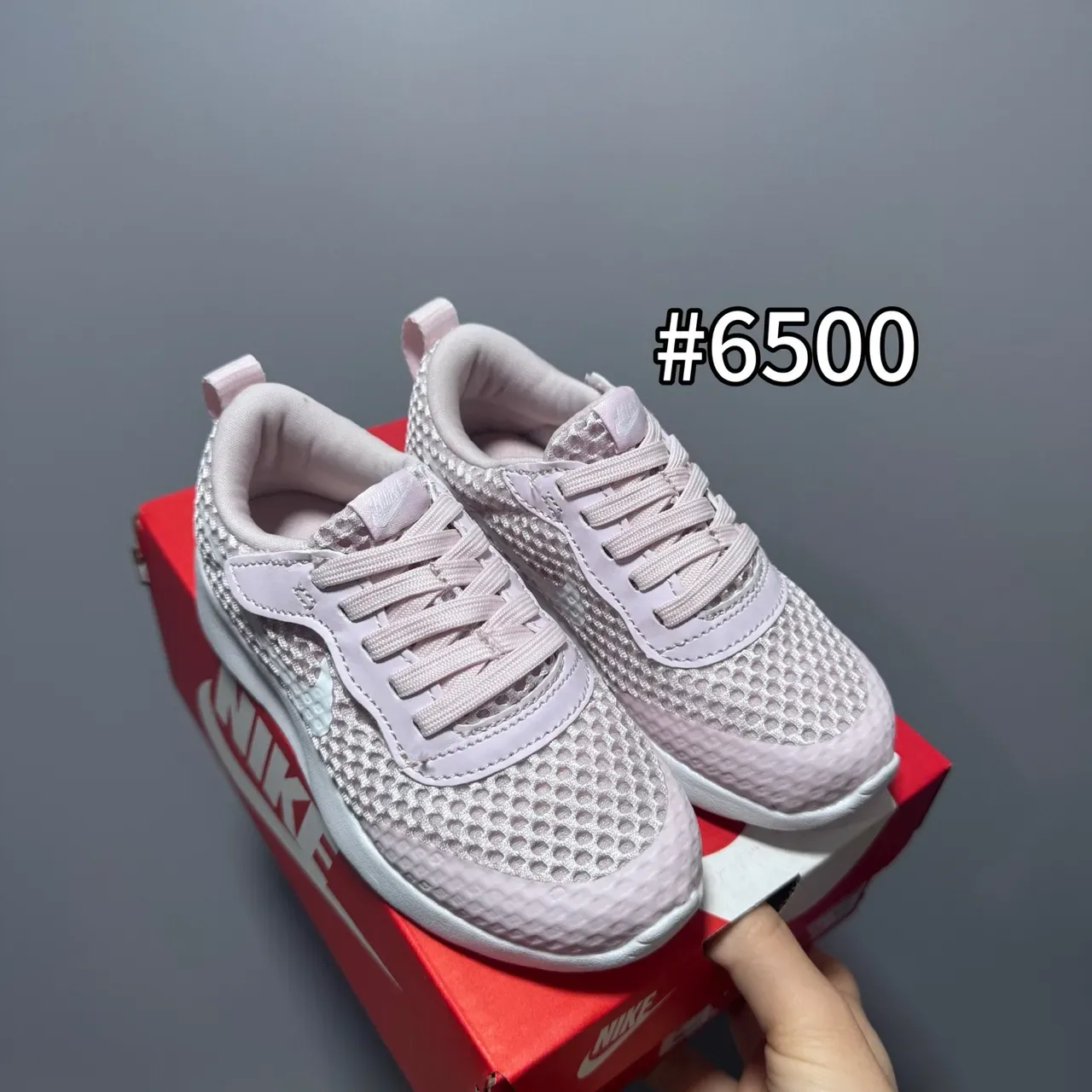 نيكي حذاء رياضي لايف ستايل أبيض وردي شبكة علوية ثقب نحل 3