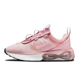 Nike Tênis Lifestyle com parte superior de malha rosa e branco com Air Unit visível