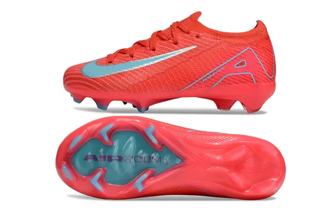 Nike Upper de maille rouge bleu Air Zoom unité talon Firm-Ground chaussures de football 7