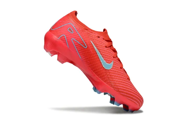 Nike Upper de maille rouge bleu Air Zoom unité talon Firm-Ground chaussures de football 8