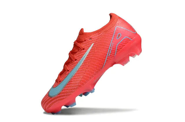 Nike Upper de maille rouge bleu Air Zoom unité talon Firm-Ground chaussures de football 10