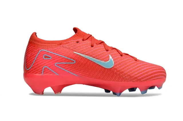 Nike Upper de maille rouge bleu Air Zoom unité talon Firm-Ground chaussures de football 11