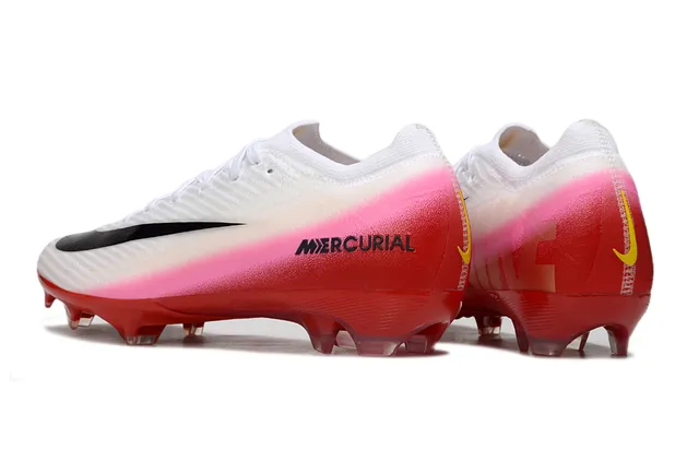 Nike Rojo y rosa de corte bajo upper de knit banda degradada suelo firme zapatos de fútbol 4