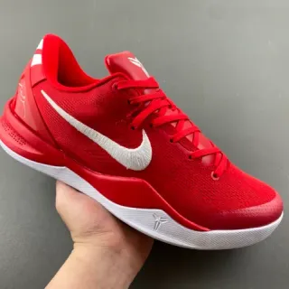 Nike लाल सफेद बुनाई ऊपरी निम्न-शीर्ष सिल्हूट बास्केटबॉल जूते