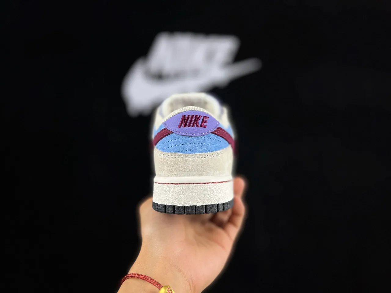 Nike SB Dunk Low beige bordeaux bleu violet chaussures de skateboard 4