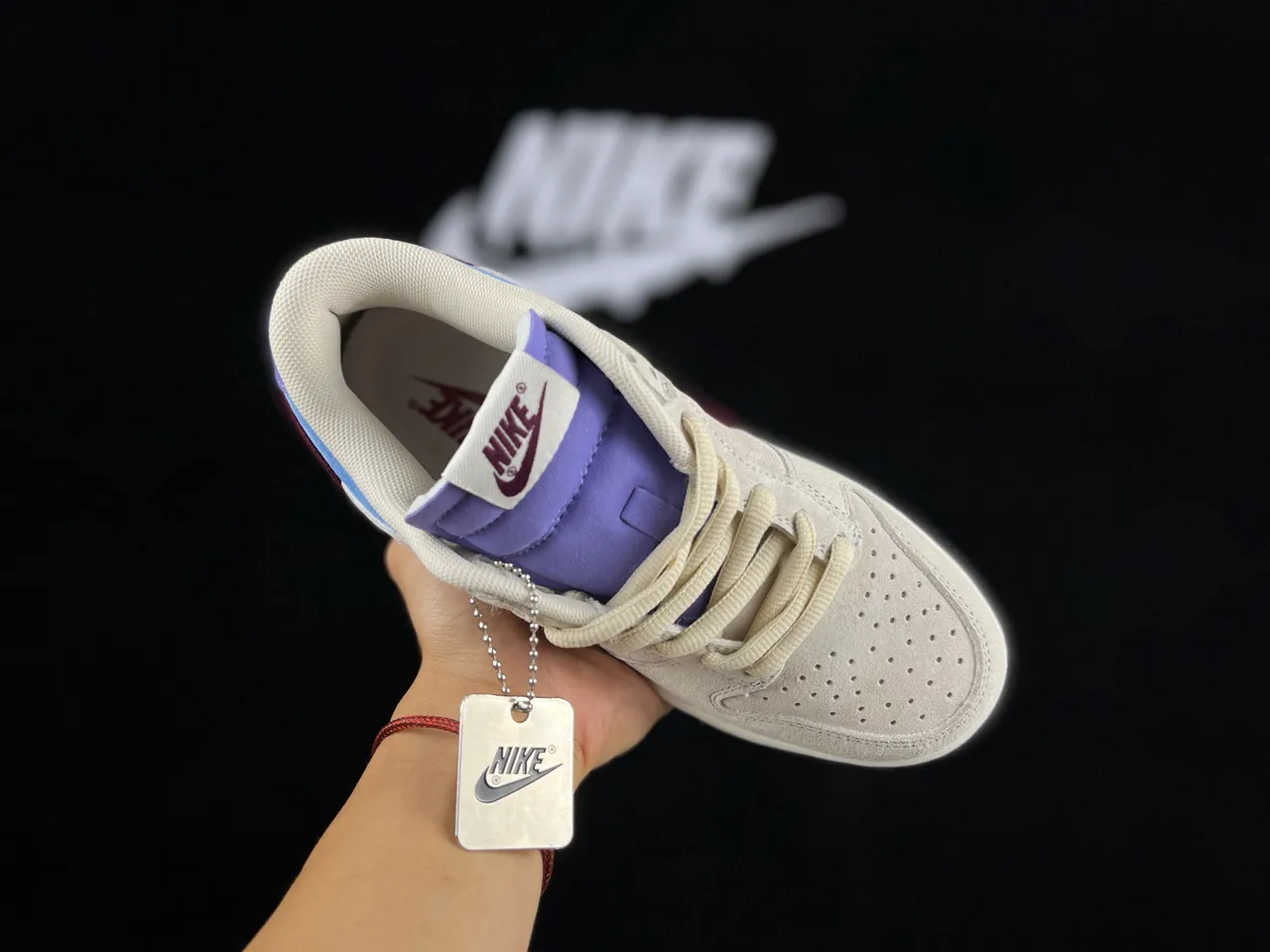 Nike SB Dunk Low beige bordeaux bleu violet chaussures de skateboard 6