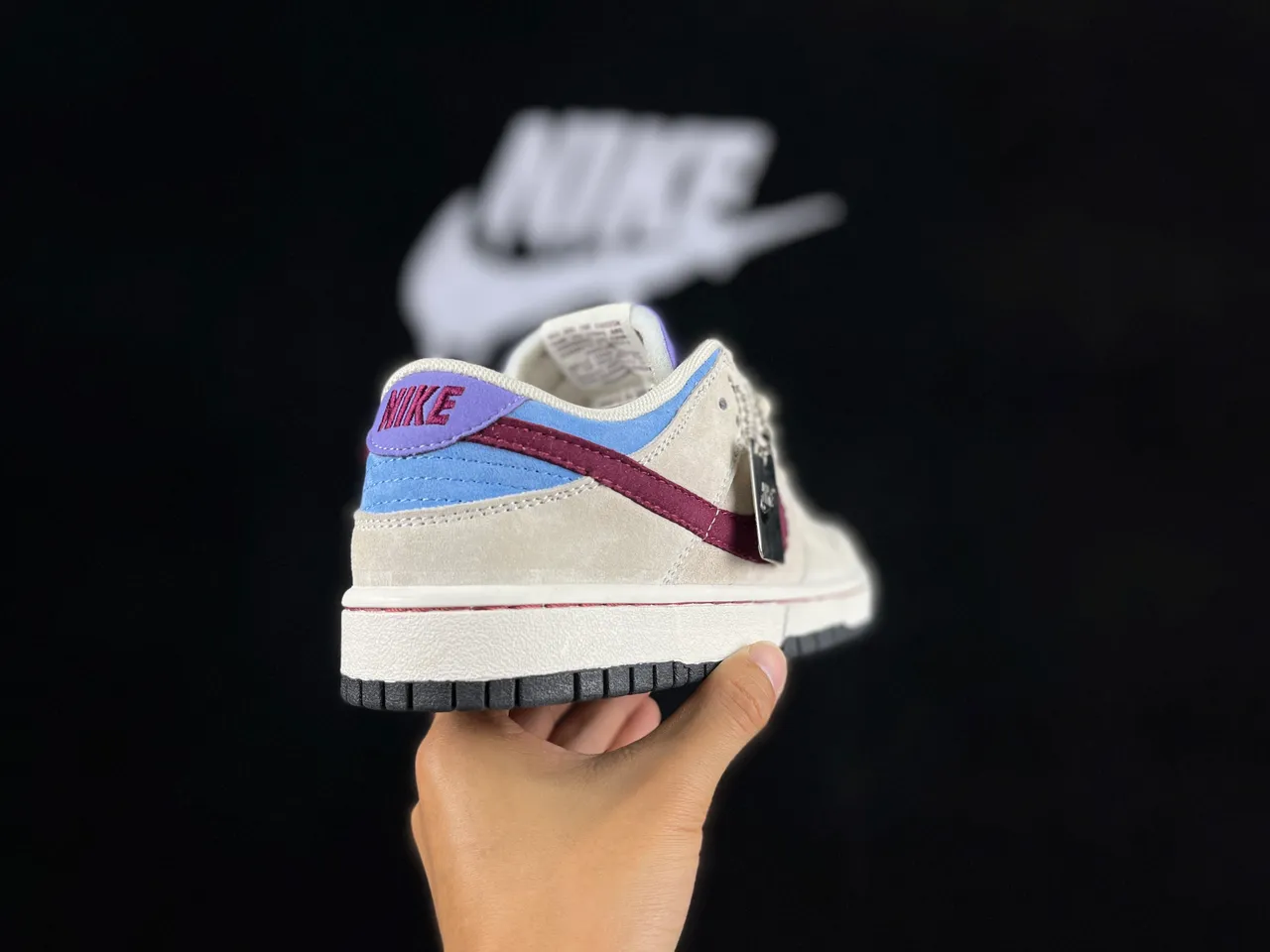 Nike SB Dunk Low beige bordeaux bleu violet chaussures de skateboard 7