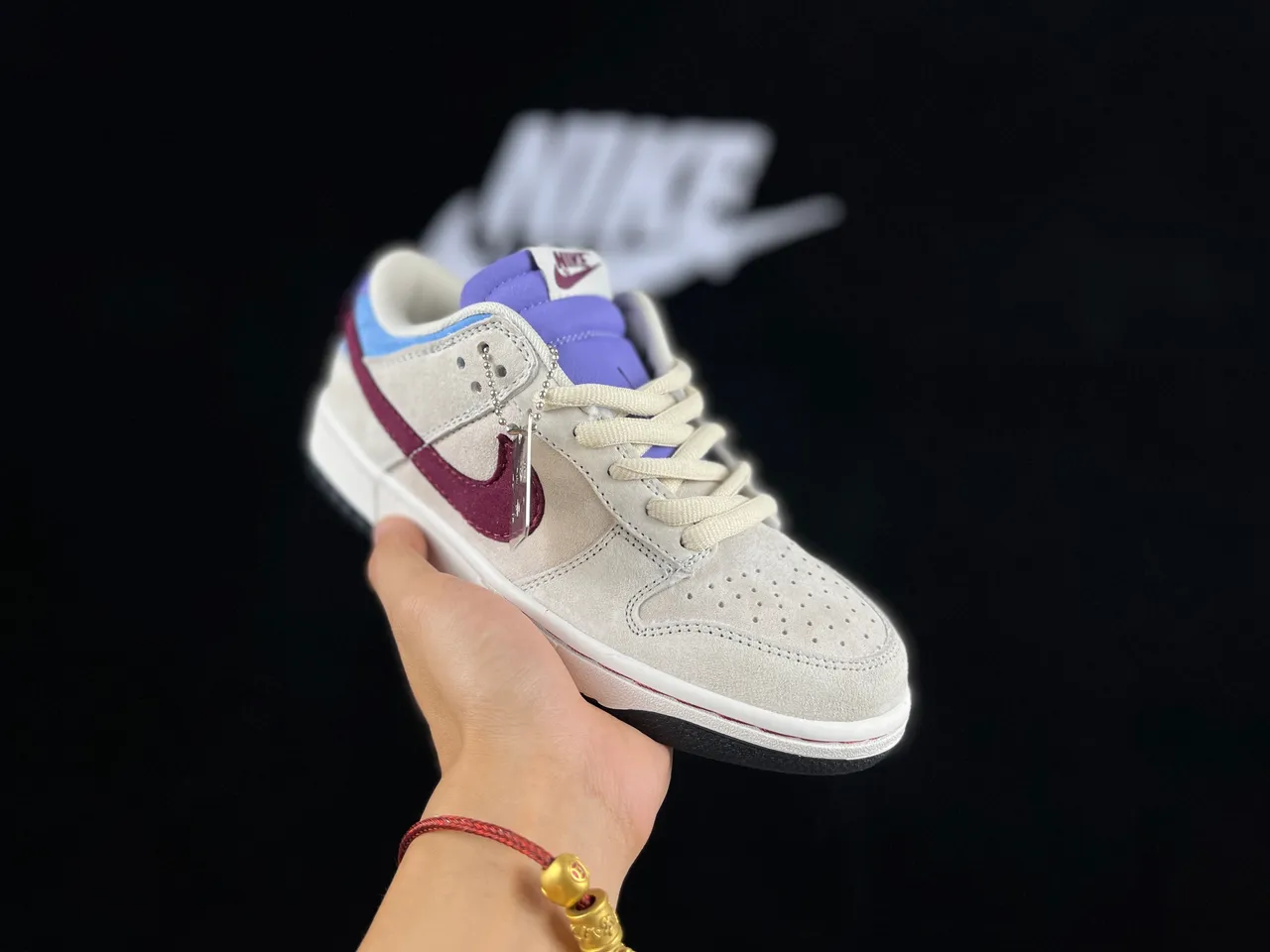 Nike SB Dunk Low beige bordeaux bleu violet chaussures de skateboard 9