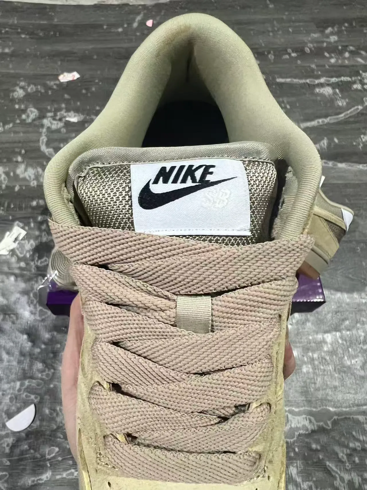 Nike SB Dunk Low Beige Suede Skateboard Shoes 8