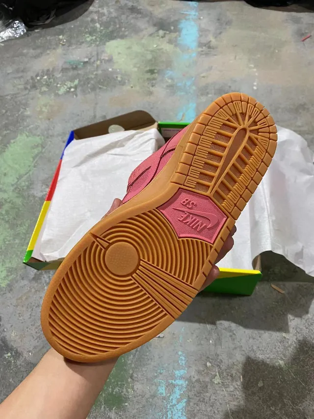 Nike SB Dunk Low Pink Gum Skateboard Shoes 5