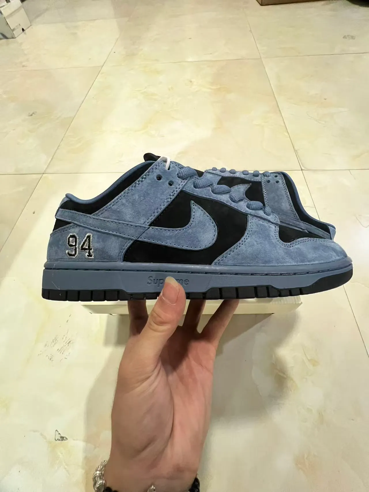 Nike SB Dunk Low Supreme '94' Slate Blue स्केटबोर्ड जूते 7