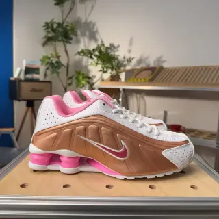 Nike Shox Running Sneaker Lifestyle Blanc Cuivre Rose Sneakers