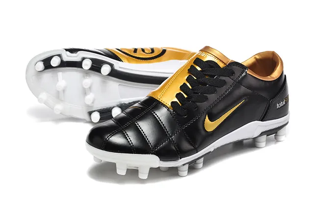 Nike Total 90 III काला स्वर्ण फर्म-ग्राउंड फुटबॉल जूते 6