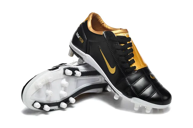 Nike Total 90 III काला स्वर्ण फर्म-ग्राउंड फुटबॉल जूते 7
