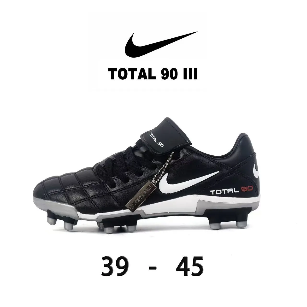 Nike Total 90 III White and Red Firm-Ground Soccer Shoes 4
