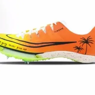 Nike ट्रैक स्पाइक संतरा पीला लाइम हरा दौड़ने के जूते