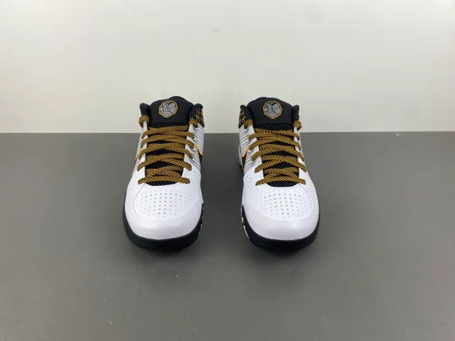 Nike blanc noir hautes ribotées superposition synthétique chaussures de basketball 12