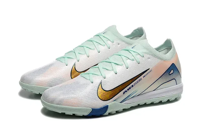 Nike White Blue Low-Top Synthetic Upper Iridescent Gradient Overlay Sneakers 8