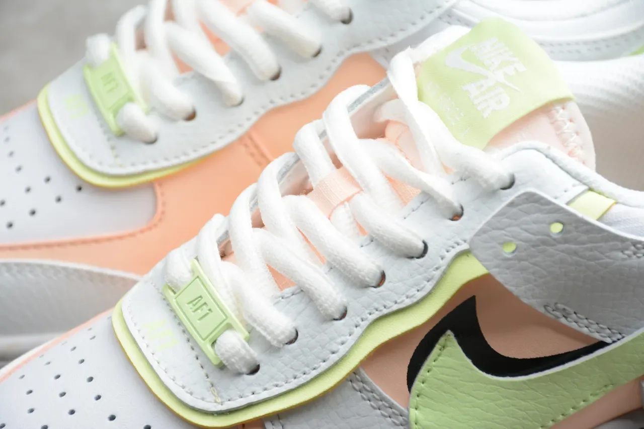 Nike Tênis Lifestyle Branco Verde Sola Plataforma Superposições de Material Sintético 8