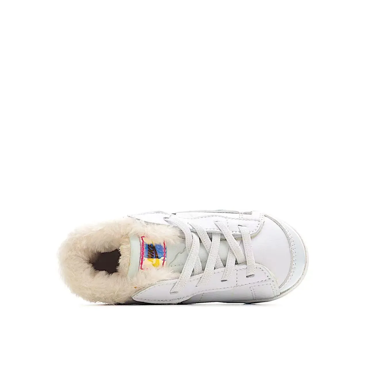 Nike White Multicolor High-Top Padded Collar Lifestyle Sneakers 22