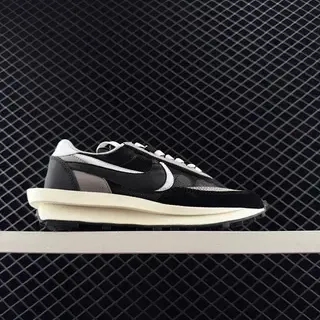 Nike x sacai LDWaffle أسود أبيض رمادي أحذية أسلوب حياة
