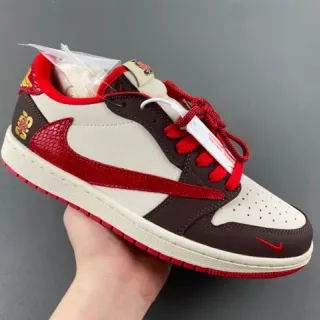 Nike x Travis Scott Air Jordan 1 Low OG Cactus Jack حذاء رياضي أسلوب حياة