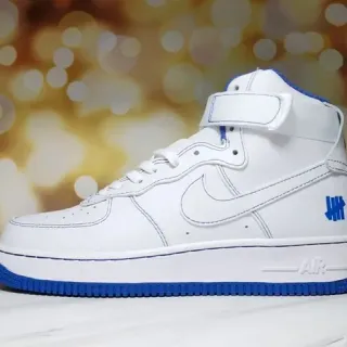Nike x UNDEFEATED Air Force 1 High Branco e Azul Tênis Lifestyle